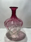 Vtg Fenton Cranberry Glass Vase Stunning Color And Design 12” H 8” Wide 23