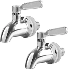 2Pack Stainless Steel Beverage Dispenser Replacement Spigot Faucet for Water Jug