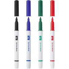 Dry Erase Markers Fine Tip 4 Pack Assorted Colors White Board Pens for