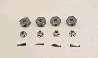  ARRMA Granite Wheel Hexes Metal 14mm (4) w/Pins & Wheel Nuts AR310871 AR310779