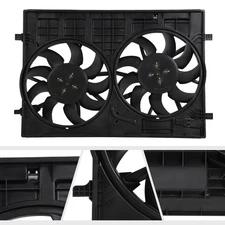 Radiator Dual Cooling Fan Assembly 3QF121207-PFM For 2018-2023 Volkswagen Atlas~
