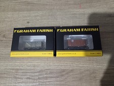 Graham Farish N Gauge Steel Mineral Wagon - BR Grey, 12t Box Van - BR Bauxite