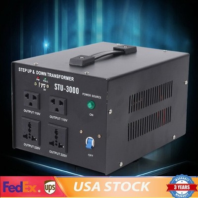 Heavy Duty 3000W Voltage 220V-110V 110V-220V Step Up/ Down Transformer Converter