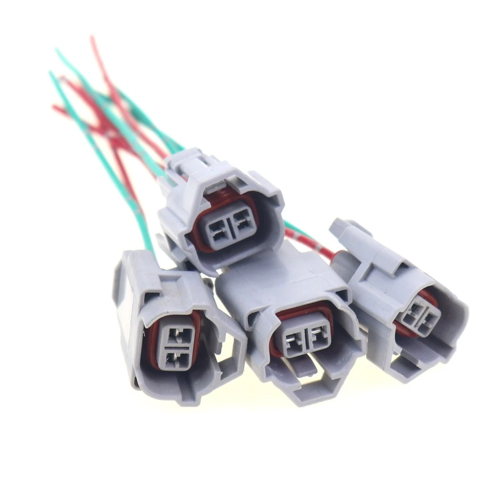 Female Fuel Injector Connector Electrical Plug Pigtail 4pc For Ford Toyota Mazda - Imagem 3 de 4