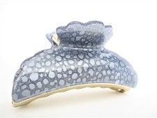 Art deco silver gray/blue sparkle hair claw clip for thick hair
