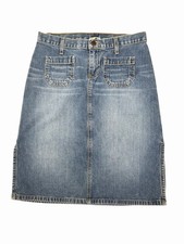 Abercrombie Fitch Skirt Jean Denim Vintage Y2K 90s Midi Size 2 Made in USA