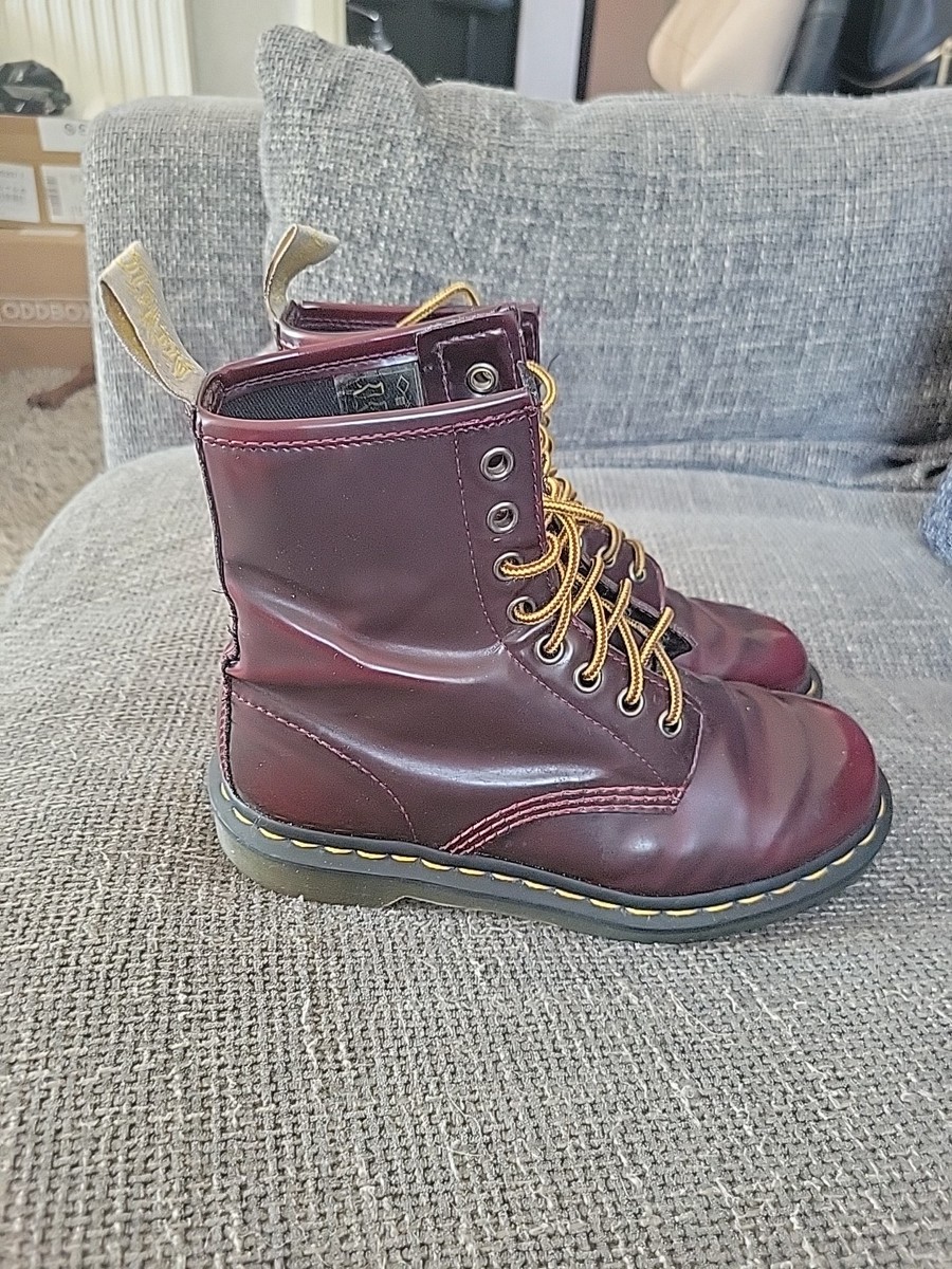 Dr Martens Aw501 Oxblood Eye Boots Vegan Leather Size Ska Mod