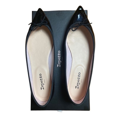 Repetto Brigitte Black Pointy Patent Leather Ballet Flats FR 41 EU 40