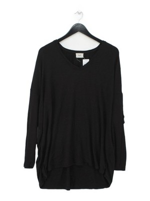 Hush Damen Top XL Schwarz 100% Sonstige Langarm V-Ausschnitt Basic