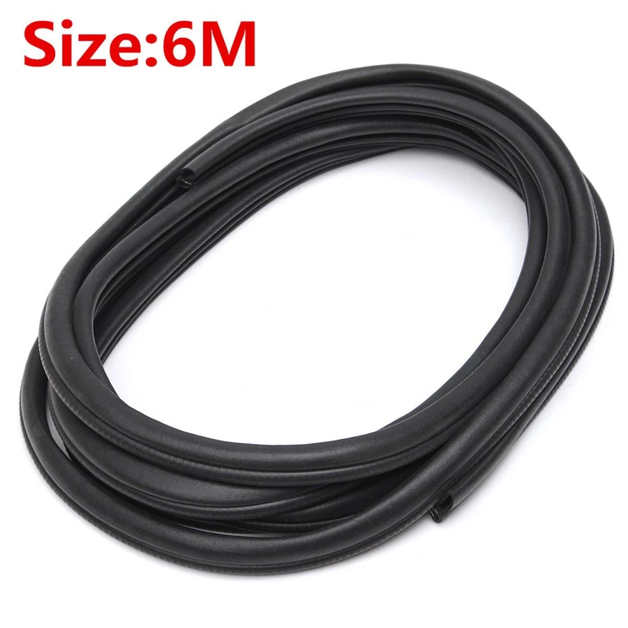 Black 6M B Type Car Door Pillar Noise Insulation Trim Edge Sealing Rubber Strip - Image 4 of 4