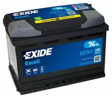 Batterie de voiture EXIDE 74Ah/680A  JEEP CHEROKEE 2.8 CRD 4x4