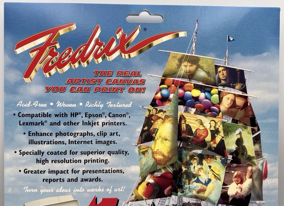 Fredrix Print Canvas for Inkjet Printing Acid Free 8.5 X 11 ~ 10 Sheets A4 - Image 2 of 4