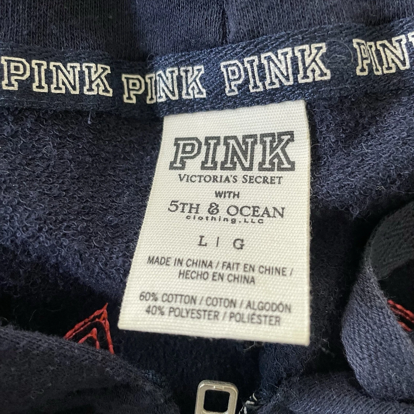 UNDERCOVER Felpa VS rosa Yankees donna grande nera paillettes fluo logo bling y2k vintage