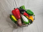 Vintage Set of Murano Style Glass Decorative Vegetables 11 Pieces