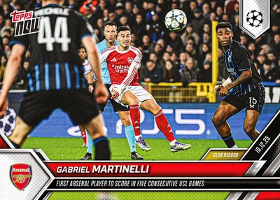 Topps Now UCL 2025/26 - Card 070 - Gabriel Martinelli - Arsenal