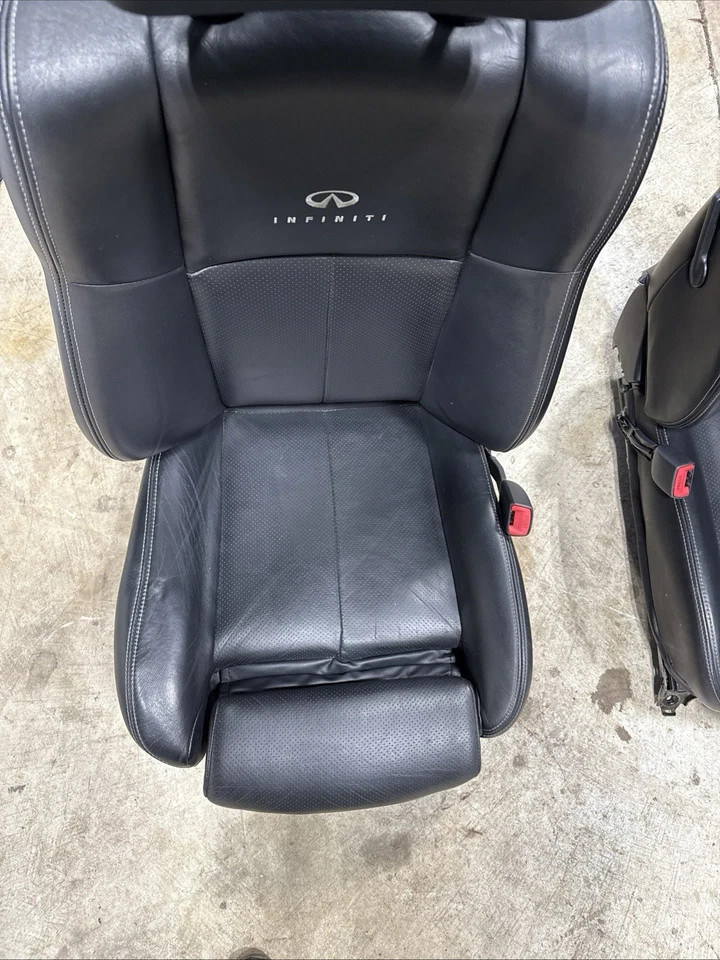 10-13 INFINITI G37s SEDAN SPORT FRONT RIGHT PASSENGER SIDE SEAT, BLACK - OEM - Image 2 of 4