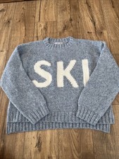 Nwot Krimson Klover Women?s Small SKI Knit  Boulder CO Blue Baby alpaca Sweater