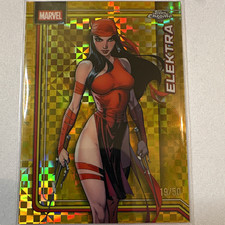 2026 Topps Chrome Marvel Elektra /50 Gold X-Fractor Serial Numbered 19/50 #116