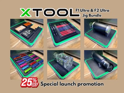 X-Tool F1 Ultra & F2 Ultra Multi Jig Starter Bundle  Secure Slide-On Jig System