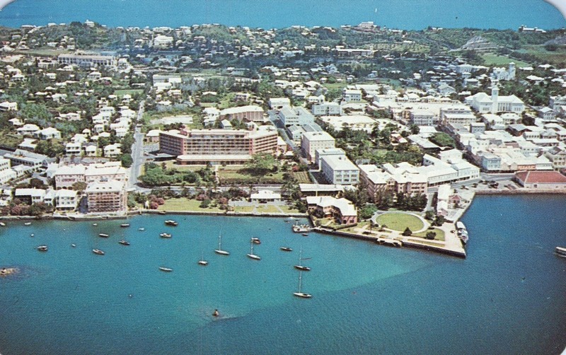 Aerial View Of The Bermudian Hotel 1960’s Postcard