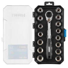 3/8-Inch Drive Pass-Thru Socket Set 16-Piece Chrome Finish