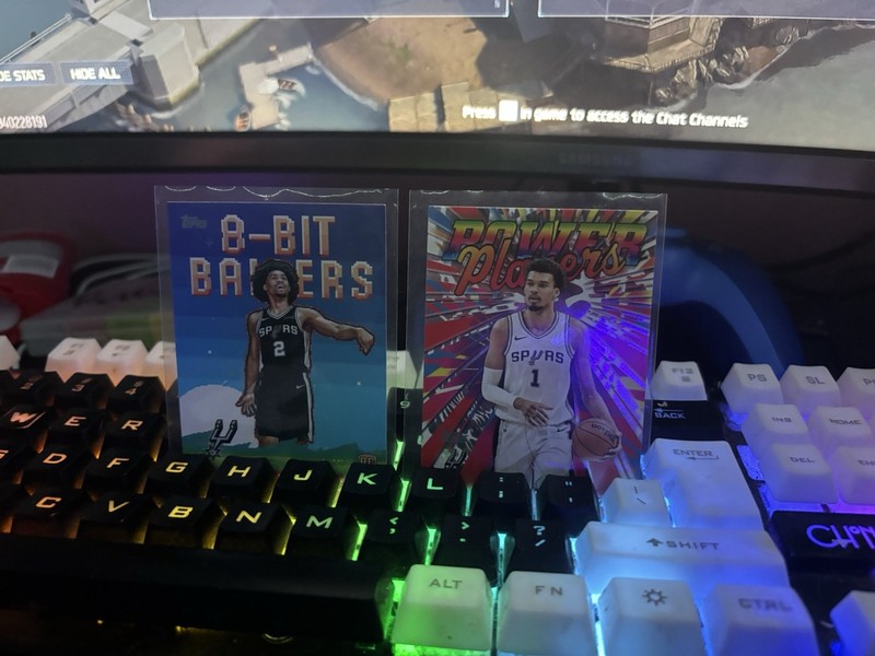 Topps NBA Spurs 2023-24 2-Card Lot 8-Bit Ballers/Power Players