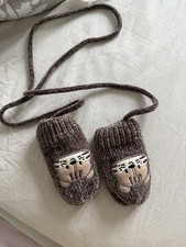Baby Warm Scratch Mitts From Newborn to 3-4 Months Approximately Bear Design