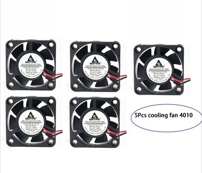 5pcs 12V 4010 Cooling Computer Case Fan 40x40x10mm GDT4010S12B 3D Printer 2-Pin