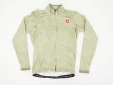 Castelli Pericolo FZ Fleece Mens Small Long Sleeve Olive Green Cycling Jersey