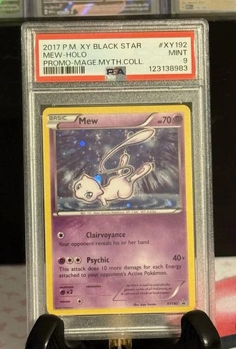 2017 Pokemon XY Mew Holo Black Star Promo Card XY192 PSA 9 - LOW POP!