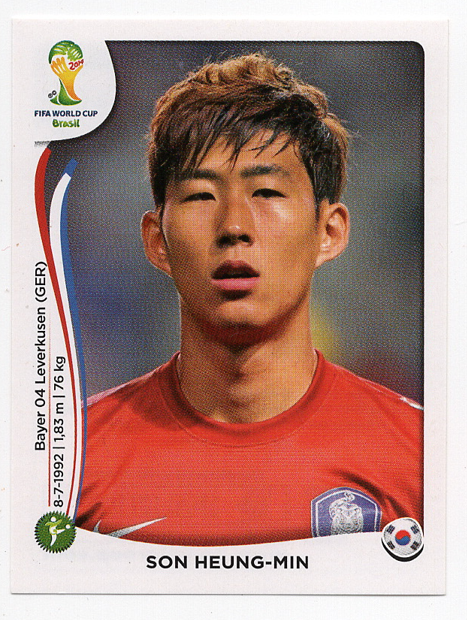 635 Son Heung-Min Panini FIFA World Cup Brazil 2014 Sticker | eBay