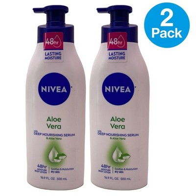 Nivea Aloe Vera Body Lotion 16.9 Fl Oz 2 Pack New