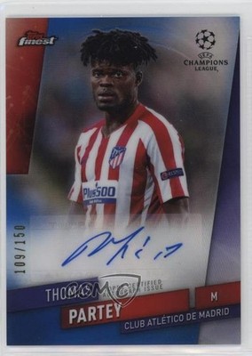2019-20 Finest UEFA Champions League Blue Refractor /150 Thomas Partey Auto 6u3