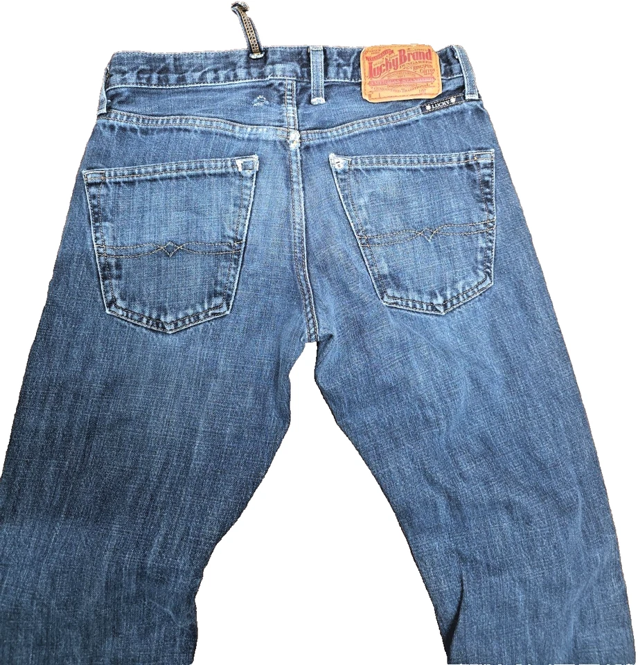 Lucky Brand 221 Original Straight Leg Button Fly Medium wash Jeans 28x32 Blue - Image 4 of 4