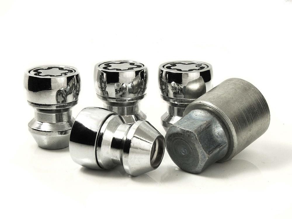 Set of 4 EVO5 MK5 Wheel Locking Nuts (Seat 60Deg) Hex:21mm (M12x1.5) Len:34.5mm
