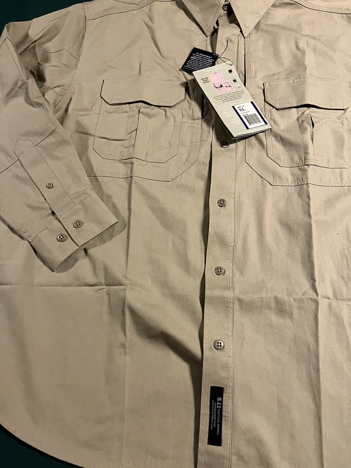 NUEVA 5.11 Tactical Series Camisa Utilitaria Caqui Manga Larga Para Hombre XL 72157 NUEVA CON ETIQUETAS  Foto 3 de 4