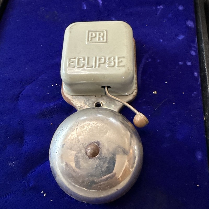 PR Eclipse - Demo, vintage 3" chrome western electric telephone fire alarm bell