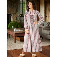 Lanz Classic Tyrolean Cotton Flannel Nightgown, 54 Inch