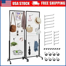 2' x 5.6' Grid Wall Panels Towers 2/3 Packs Wire Gridwall Display Rack Home Tool