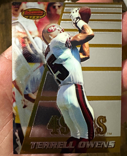 Topps 1996 Bowman's Best Terrell Owens Rookie Base San Francisco 49ers #147