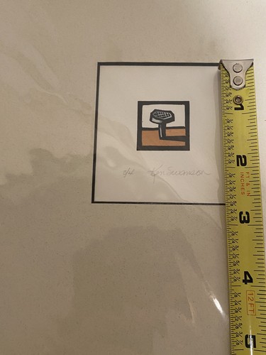 Ken Swanson 2er Set Linolschnitt Drucke "Schraube" & "Nagel" signiert nummeriert mattiert 8x10 - Bild 11 von 11