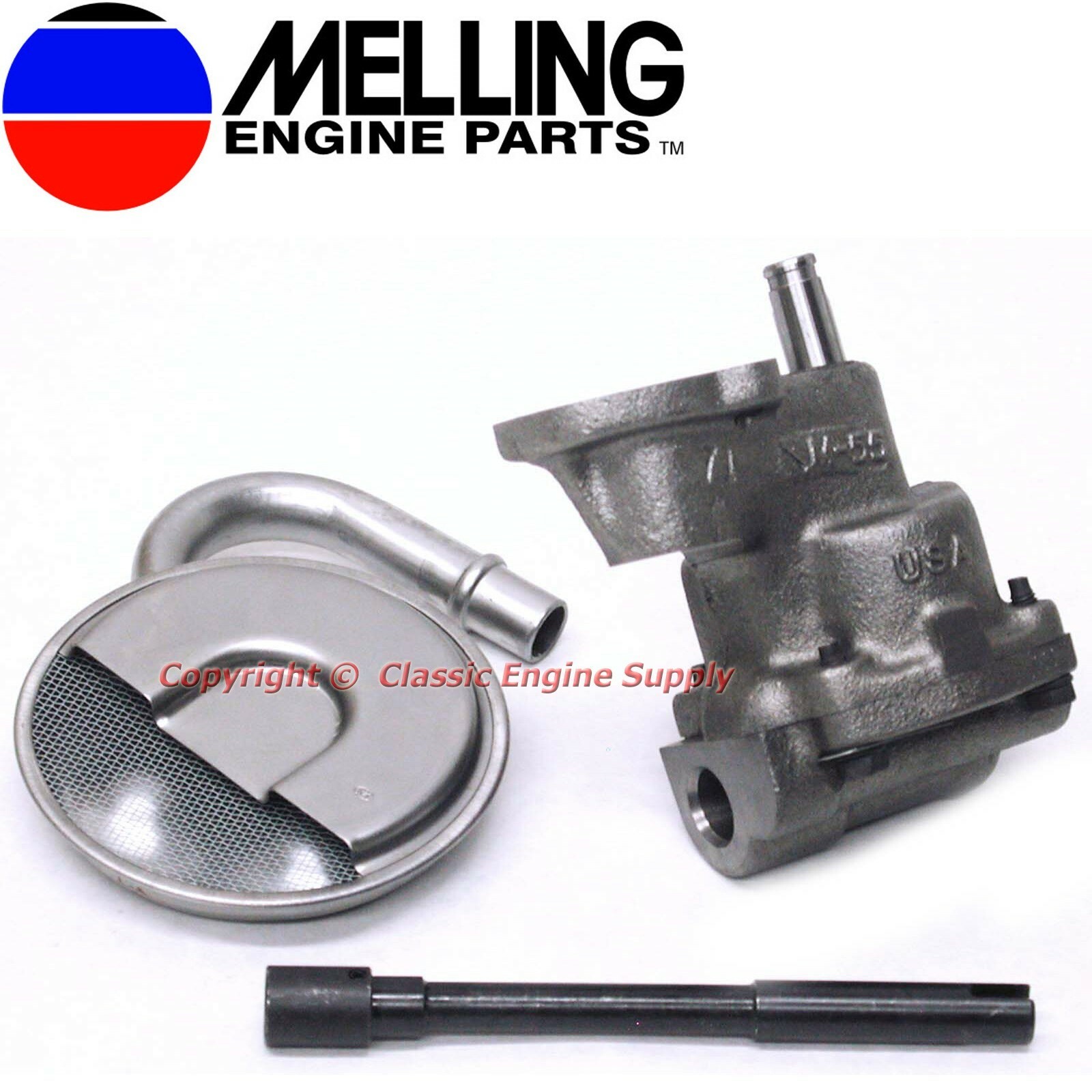 Melling M55a SBC Chevy Oil Pump Kit 305 327 350 400 High Pressure Drive