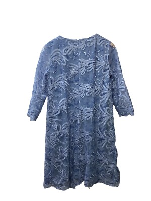 Alex Evenings Plus Size Embroidered Jacket Dress - Navy Blue Alex Evenings Plus Size Embroidered Jacket Dress - Navy Blue