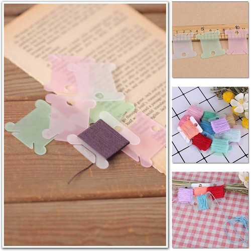 Efficiently Organize Your Embroidery Floss with 100PCS Plastic Bobbins