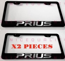 2x Prius Stainless Steel Metal Finished License Plate Frame Holder 2x Prius Stainless Steel Metal Finished License Plate Frame Holder