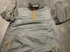 Nike Golf Mens Medium M 1/2 Zip Pullover Windbreaker Jacket Long Sleeve Grey
