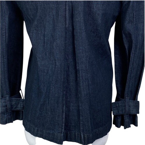 Giacca jeans donna Old Navy doppiopetto doppio colletto fibbia S blu denim - Foto 9 di 12