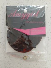 Amygirl 100 HUMAN HAIR.Clip in hair 5pcs 80g 16".New