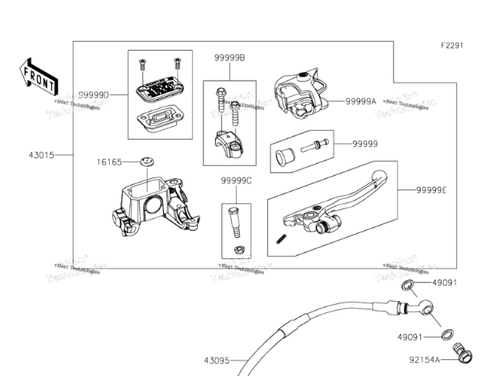 Front Brake Lever For Husqvarna FE 250 350 450 501 2014-2017 TC125 250 2014-2024 - Picture 9 of 17