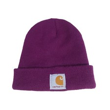 Carhartt Toddler Knit Beanie Hat Size 4T Purple Logo Cap Hats Beanie